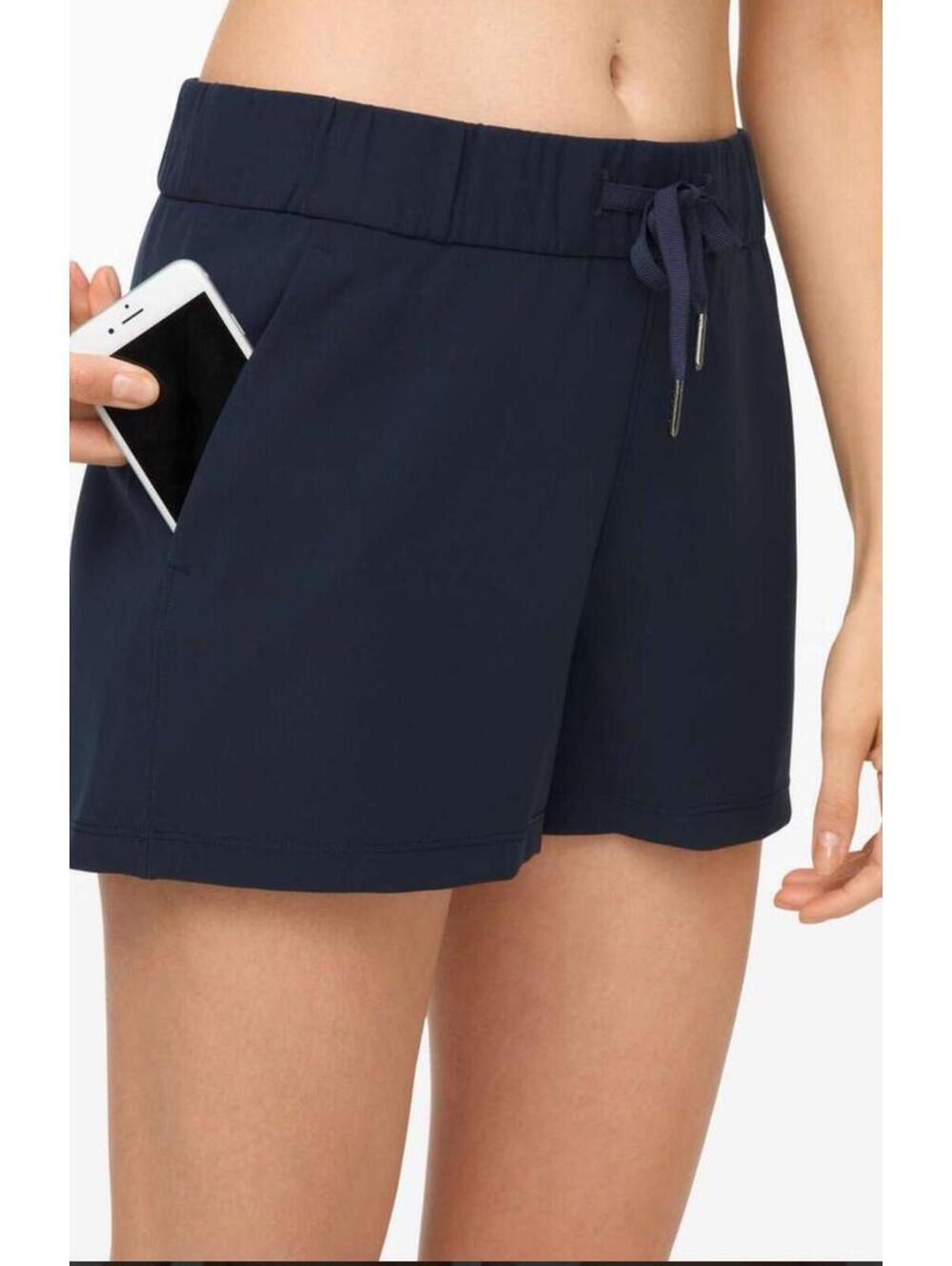 NWOT Lululemon luxtreme on the fly 2.5” inseam drawstring shorts in true navy 10
